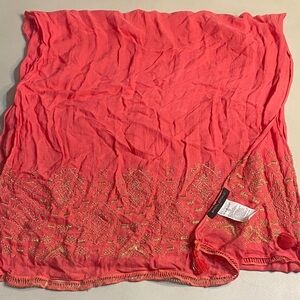 Banana Republic Coral Scarf with Gold Embellishment
